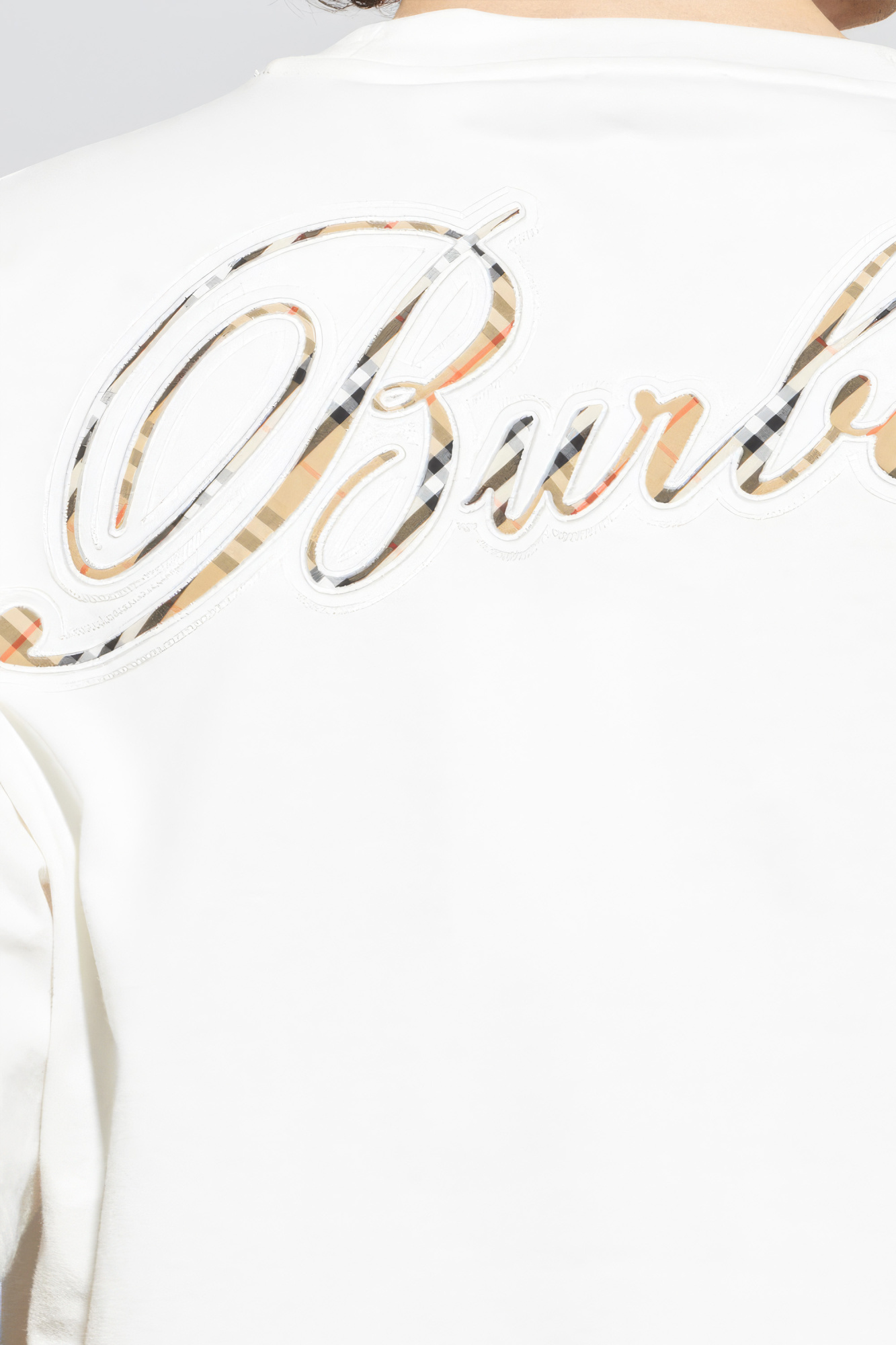 White T-shirt with embroidered logo Burberry - Vitkac AS